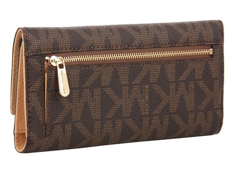 michael kors brown checkered wallet|michael kors rfid wallet.